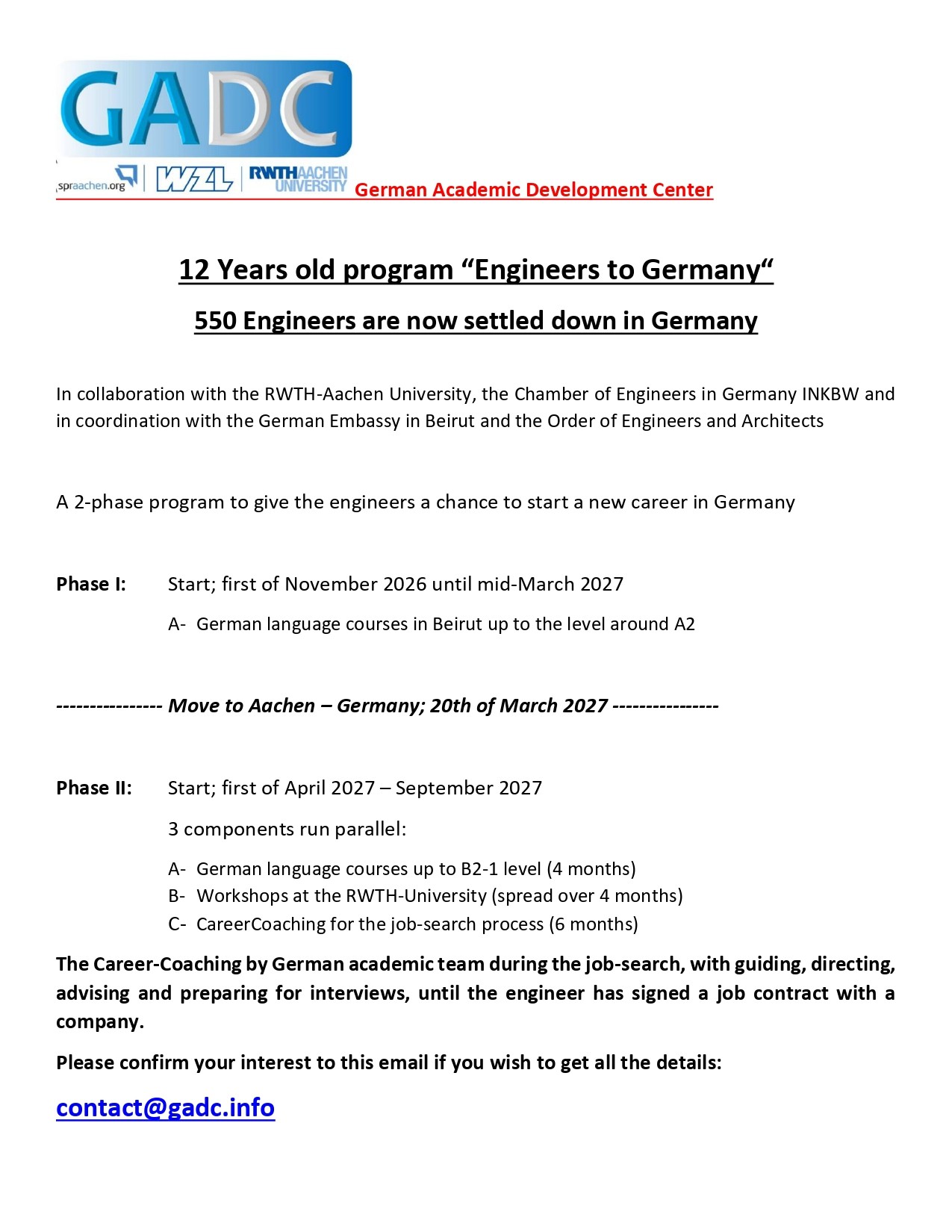 Engineers to Germany: Applications Open for the 2026-2027 Program